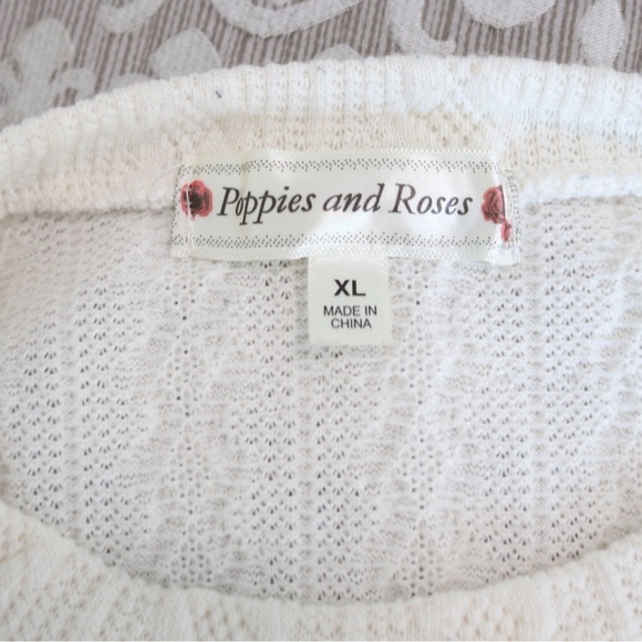 Cream Ribbed Mock Neck Long Sleeve Sweater Dress Junior XL - Picture 6 of 6